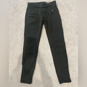 BLANK NYC denim, “skinny moto classique”, army green pant